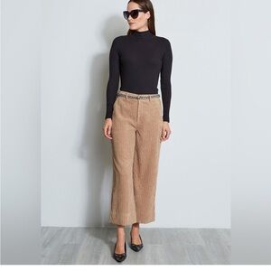 Elie Tahari Tan Cropped Corduroy Pants , Sz 6